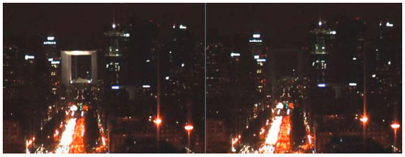 Les lumières de la Grande Arche de la Défense ont été éteintes en 2009, lors du premeir Jour de la Nuit. 