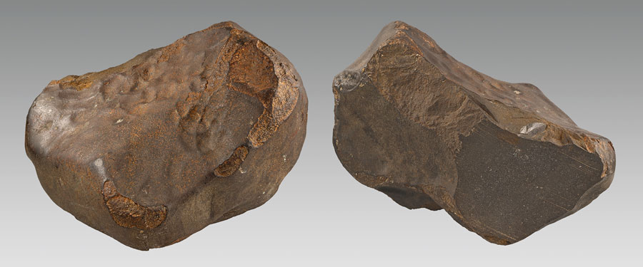 Météorite de Saint-Sauveur, une chondrite à enstatite © D. Descouens/Muséum de Toulouse