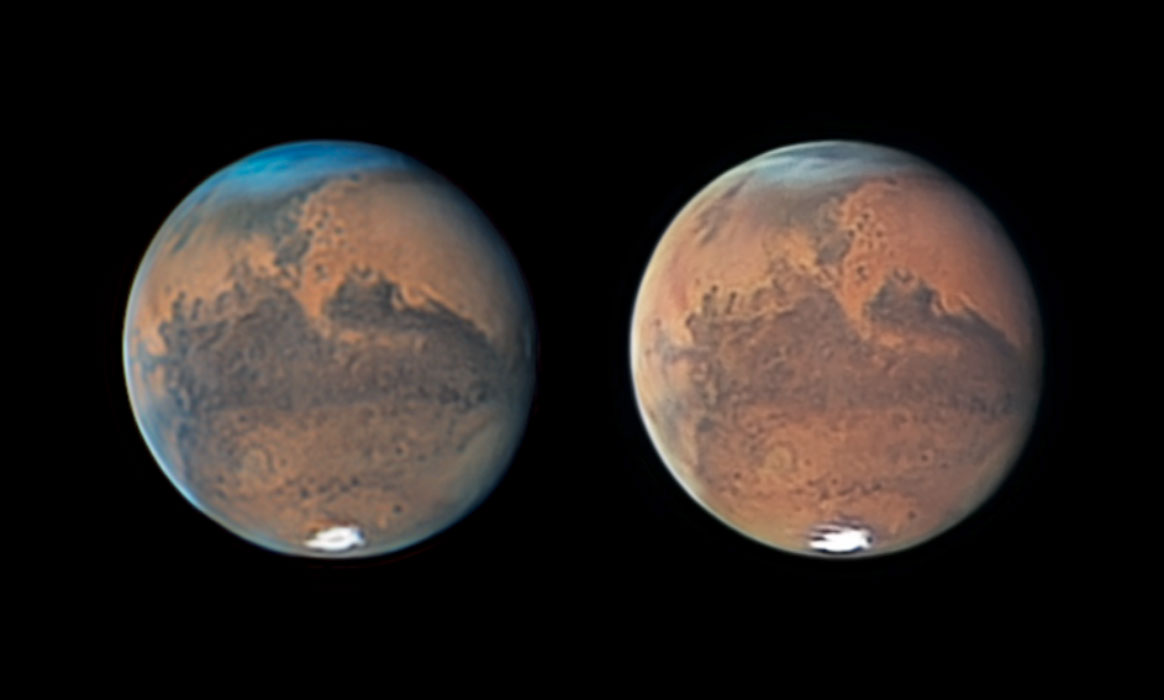 Au Telescope Observez Valles Marineris Sur Mars