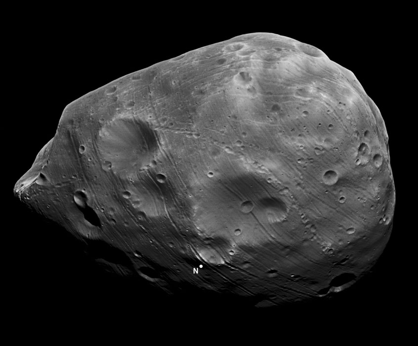 Le satellite Phobos, photographié par la sonde Mars Express. © G. Neukum (FU Berlin)/DLR/ESA