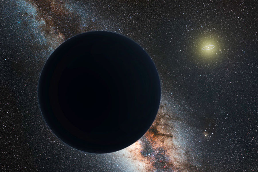 Le Système solaire compte-til une neuvième planète bien au-delà de Neptune ? Quatre ans de recherche n'ont pour le moment rien donné. © ESO