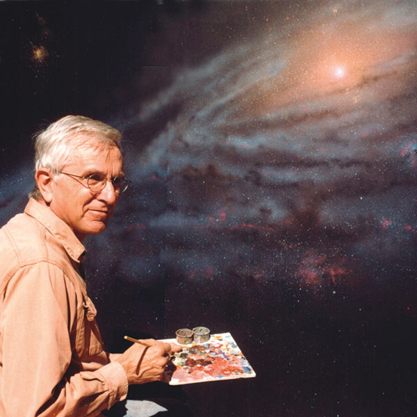 En plus d’être chercheur, William Hartmann est réputé pour ses peintures de scènes dans l’espace, et sur Terre. Courtesy W. Hartmann