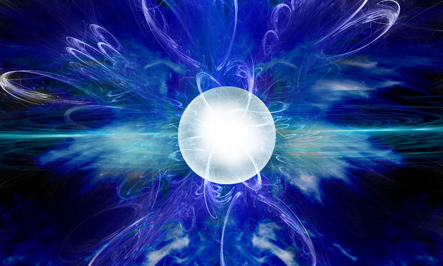 Une vue d’artiste d’un magnétar, une étoile à neutrons au champ magnétique extrêmement intense. DR