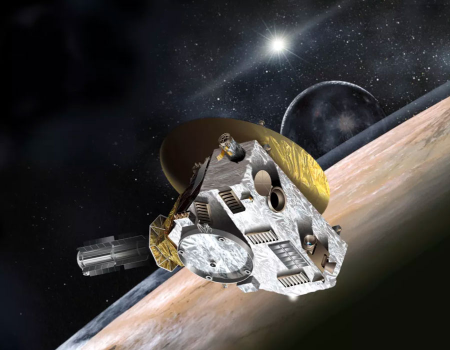 Vue d'artiste de la sonde New Horizons. © Southwest Research Institute