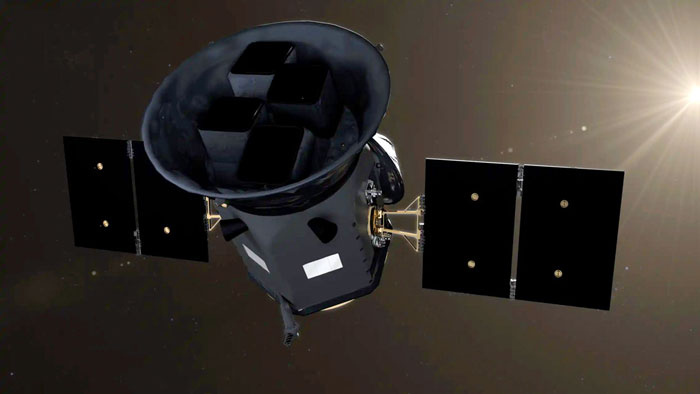 Le satellite TESS est doté de quatre objectifs photo de 150 mm. © Nasa