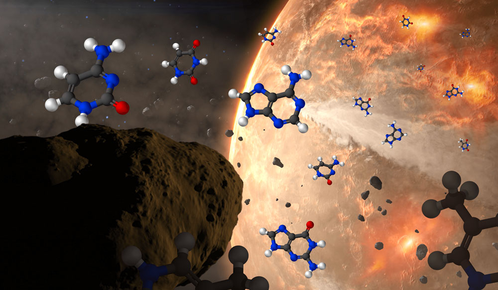 Découverte de molécules essentielles au vivant dans une météorite : quelle implication pour l’origine de la vie ?