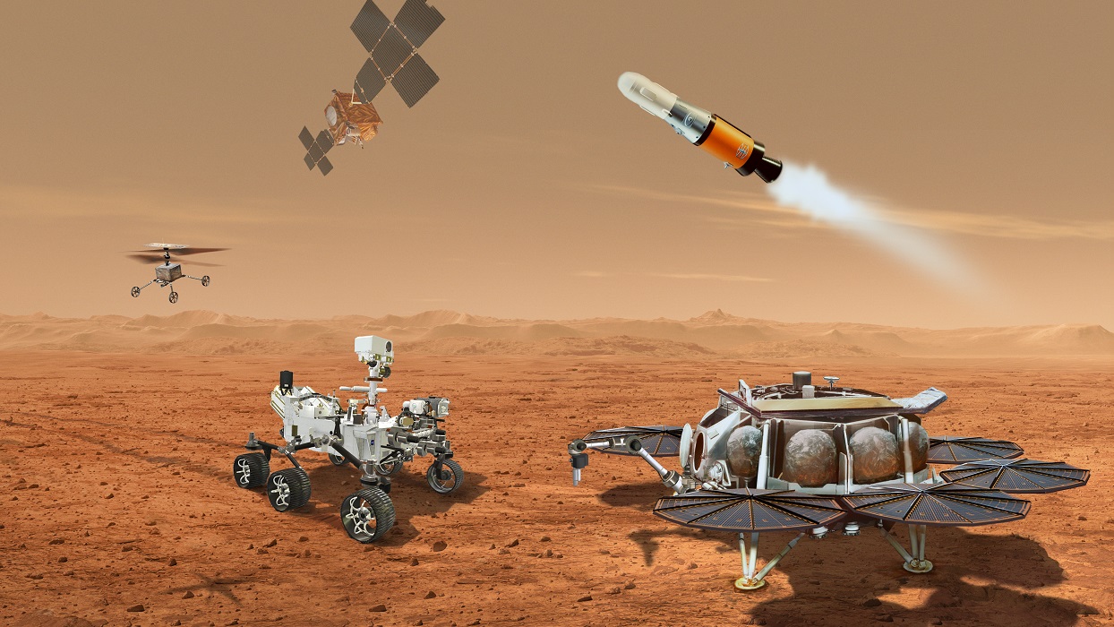Mission de retour d’échantillons martiens : le rover européen cède la place à deux hélicoptères américains