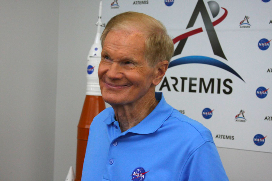 L’administrateur de la Nasa Bill Nelson, le 25 août 2022 au Kennedy Space Center. © P. Henarejos