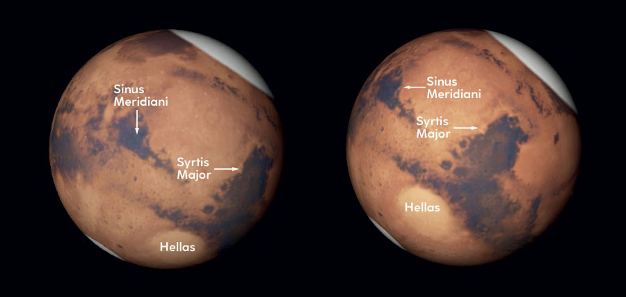 Mars les 21 novembre et 24 novembre, lors de son passage au méridien.