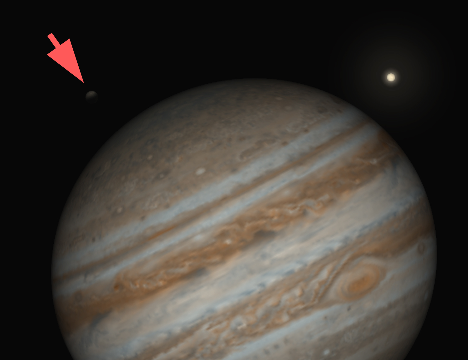 A observer : Callisto joue avec l’ombre de Jupiter le 30 septembre