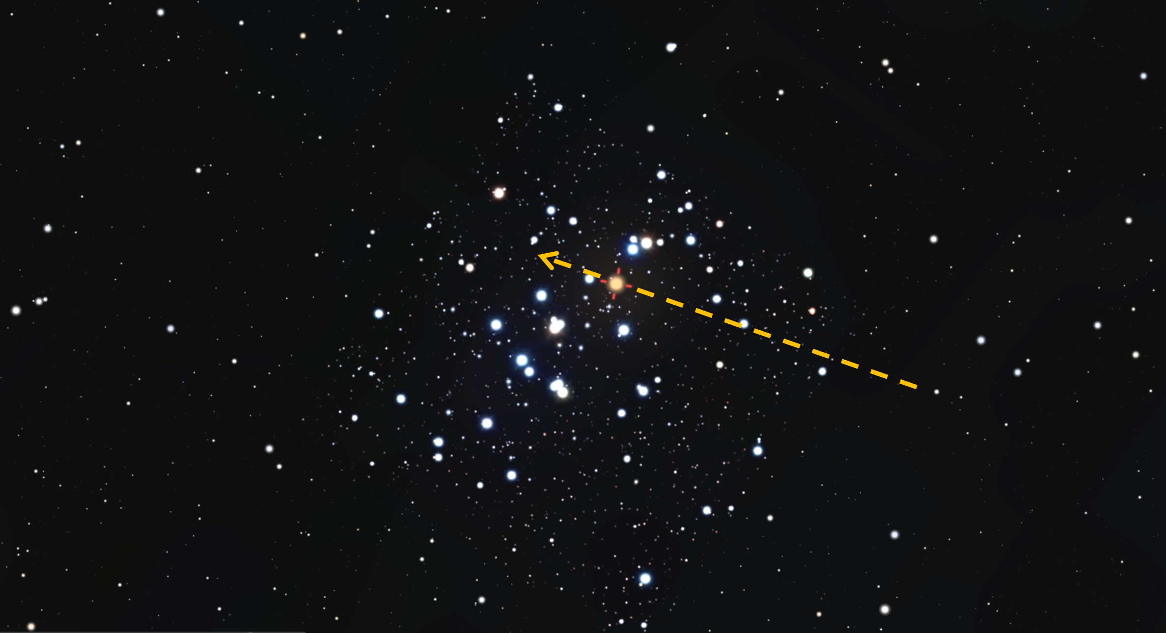 Observez Mars naviguer devant un amas d’étoiles !