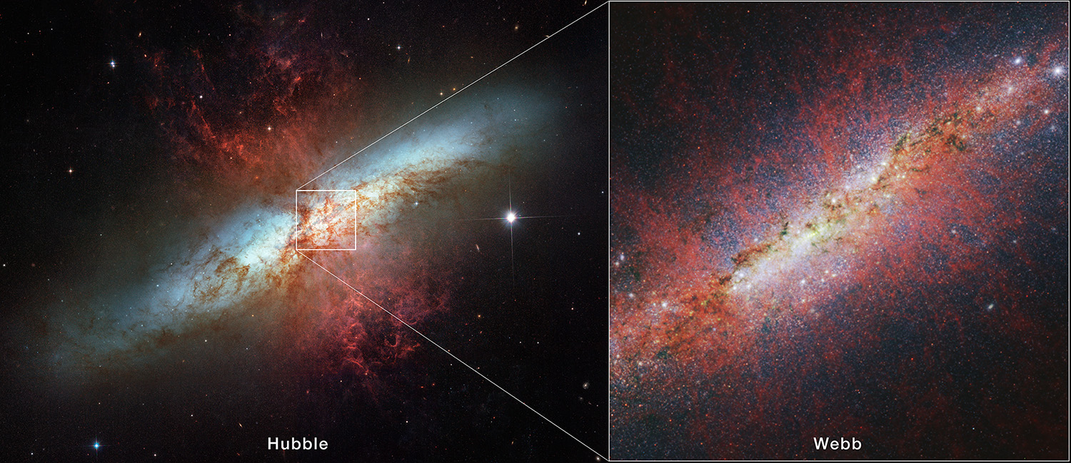 Le JWST plonge dans les volutes de la galaxie du Cigare