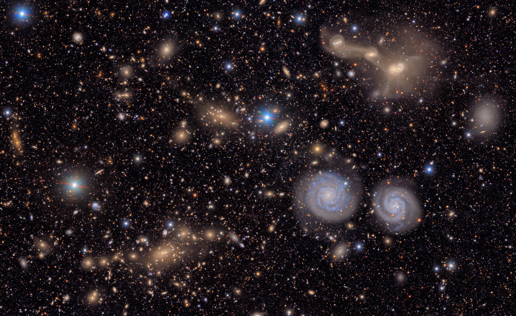 L’amas de galaxies de la Vierge vu par le LSST. © Vera C. Rubin Observatory