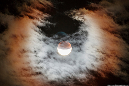 L'éclipse du 28 septembre 2015 depuis Patras, en Grèce.