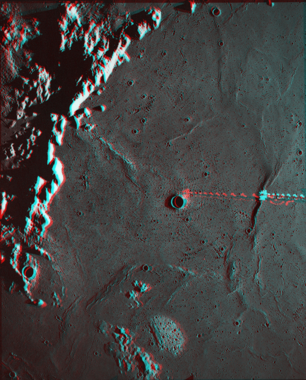 Mare Cognitum et Eculide D par Apollo 16. Crédit : LPI (3D : P. Henarejos)