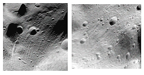 Des stries parallèles ont été découvertes à la surface de Lutetia. Sont-elles dues au roulement de cailloux ou au refroidissement brusque de l'astre ? Crédit: ESA/MPS for Osiris/C&E 