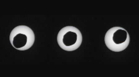 Transit de Phobos devant le Soleil par Curiosity